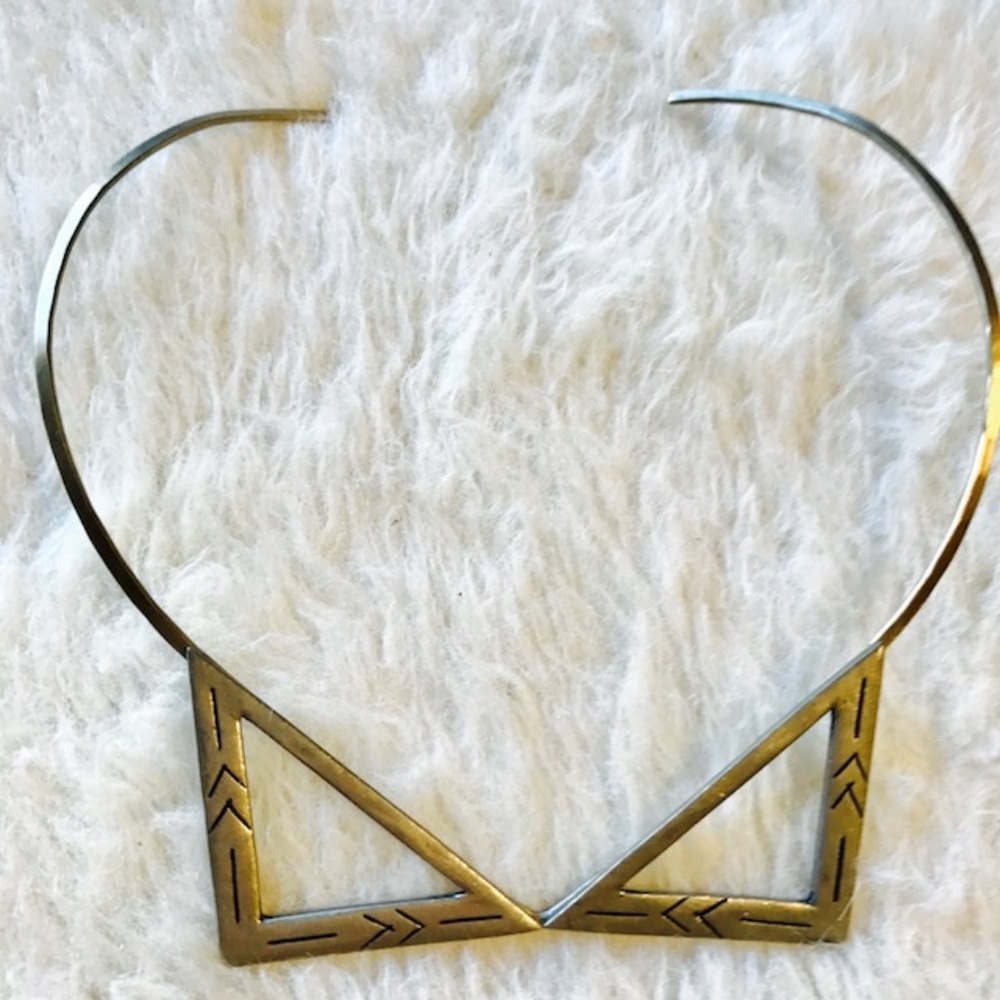 The 2 Bandits Collar Choker Necklace silver metal